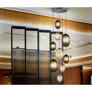 Pendelleuchte XXL Hängeleuchte Deckenlampe Glas dimmbar Designlampe modern OVILA