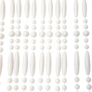 Ivol Perlenvorhang, Weiß, Kunststoff, 90x200 cm, Wohntextilien, Gardinen & Vorhänge, Fertiggardinen, Fadenvorhänge