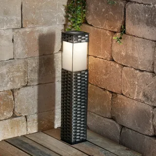 esotec Wegeleuchte Rattan 50,0 cm Akku Solar wetterfest braun
