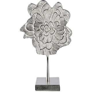 Deko Objekt  Blume , silber , Aluminium