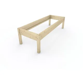 TUGA-Holztech Massivholzbett Holzbett Naturholzbett 70 x 200 cm 58 cm Bettgestell ohne Kopfteil, Br 70 80 90 100 120 140 160 180 200 Lg 200 220 H=38/48/58 cm 70 cm x 200 cm x 58 cm