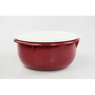 TUPPERWARE Rührschüssel PENG 3,0 L bordeaux/weiß Hefeteig B11 Schüssel Germteig - bordeaux/Weiß