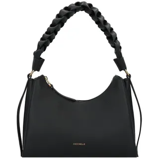 Coccinelle Boheme Grana Double Schultertasche Leder Black/Cognac