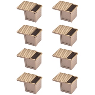 Niniang 8 x quadratische Brotbackform mit Deckel Toast Backform Brot Pullman Backform mit Antihaftdeckel Mini Quadrat Toast Box