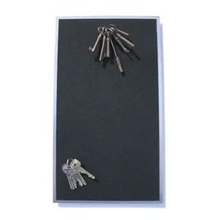 Flux-Schlüsselbrett, Schlüsselboard in 42cm x 24cm in Edelstahl mit schwarzem Filzbezug