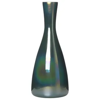 INNA-Glas Dekovase Deko Flasche KARIANNE, aus Glas, irisierend, petrol, 40cm, Ø15,5cm grün