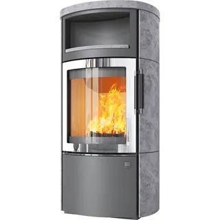 Kaminofen HARK 44-5.1 GT ECOplus FlameKat 8 kW - Speckstein - Korpus: titan/verchromt