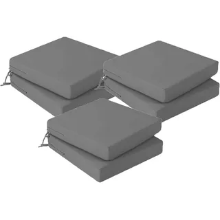 sitzkissen 60x60cm Stuhlkissen mit Bändern für Indoor und Outdoor Dicke Polsterung Steppkissen/Bodenkissen, Stuhl Sitzpolster Passt für Haus, Garten, Büro und Autositze