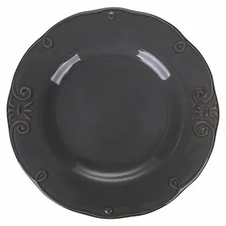 Keramik-Tivoli-Set mit 6 Emaille-Platten Ø27 cm