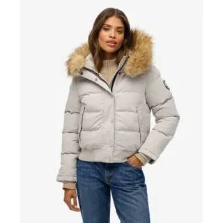 Superdry für Damen. W5011785A Bomberjacke Everest grau (M), Lässig, Recyceltes Polyester, Nachhaltig