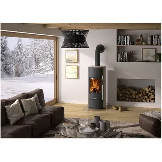 Oranier Polar Neo W+ Stahl Schwarz/Abdeckplatte Speckstein