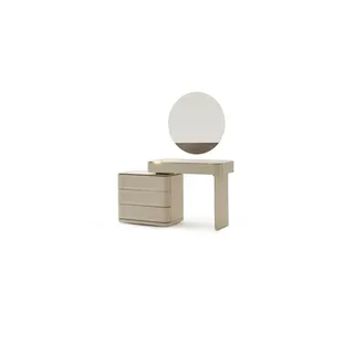 JVmoebel Schminktisch Beiger Schminktisch mit Spiegel aus Holz und mehreren Schubladen (4-St., Schminktisch, Spiegel), Made in Europa beige