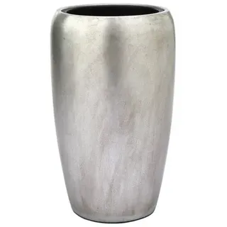 Flingora Bodenvase Cleo, mit Einsatz - Fiberglas - Indoor - Silber - Höhe 51 cm silberfarben Ø 34 cm x 34 cm x 51 cm x 34 cm