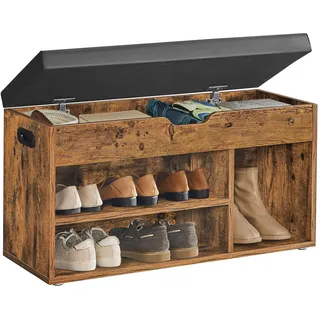 VASAGLE Schuhbank LHS30BX 80 x 0 x 0 cm gepolstert / braun, schwarz
