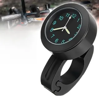 Mikiuly Motorraduhr für Lenker Wasserdicht,Fahrraduhr für Lenker,Fahrrad Uhr,Nachtleuchtende Motorrad Lenkeruhr,Digitaluhr Lenkeruhr,Motorraduhren,Schwarz