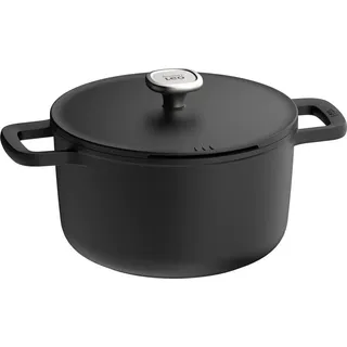 BergHOFF Leo Phantom, 4,4 l, Schwarz, Keramik, Gas, Halogen, Induktion, Versiegelte Platte, Aluminium, Aluminium, Aluminium - Schwarz