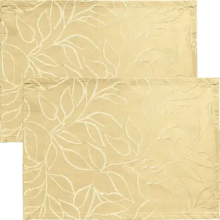 Erwin Müller Platzset Outdoor-Tischset "Terrassa" 2er-Pack, abwaschbar Blatt braun