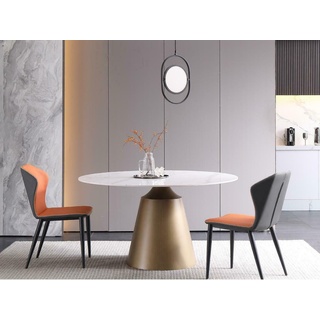 JVmoebel Esstisch, Luxus Tische Esstisch Möbel Säule Tisch Marmor Stil Esstische weiß