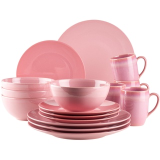 Mäser Geschirr-Set  Keramik Ossia (Farbe: Pink)