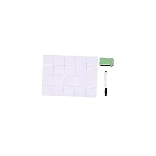 Angoily 3 Stück Magnetmatte für Schrauben und Kleinteile Wiederbeschreibbare Arbeitsmatte aus Gummi Magnet mit Stift und Radierer für Reparaturen Zufällige Farbe