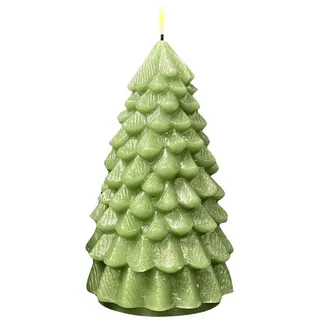Weihnachtsbaum LED Kerze Hellgrün 18cm