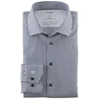 OLYMP Langarmhemd - Hemd - Luxor 24/Seven - modern fit - bügelfrei - Stretch blau