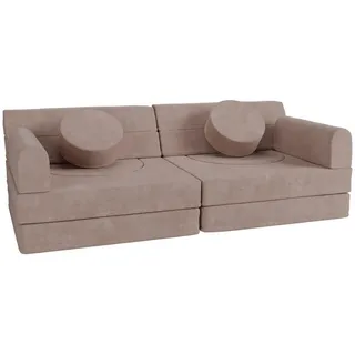 Juskys Kindersofa Kayo 12-teilig rosa
