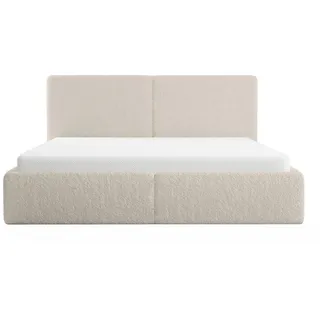 FEDVE Polsterbett, Beige, Textil, 180x200 cm, Schlafzimmer, Betten, Polsterbetten