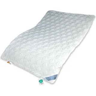 Garanta Wildseide Seide Baumwolle Sommerbett Sommerdecke Bettdecke 155x220 MS - Weiß