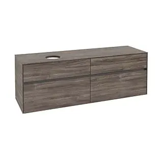 Waschbeckenunterschrank 160 x 55 cm Stone Oak