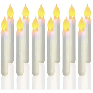 12er Set Led Stabkerzen, Flammenlose Tafelkerzen, Batteriebetrieben Harry Potter Kerzen Für Ostern, Party, Hochzeit, Kirche Dekorationen