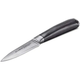 Klamer Damast Schälmesser 6 cm Schwarz