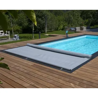 BAC Rollschutz Swisstop Schwimmbad Sicherheitsabdeckung per m2  ,Farbe: anthrazitgrau
