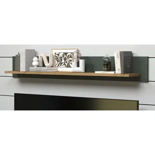 Furn.Design Wandregal Stanton, Bücherregal in Landhaus Grün mit Eiche grün