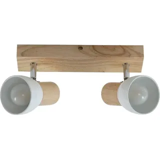 LINDBY Thorin 2-flg. Holz/weiß