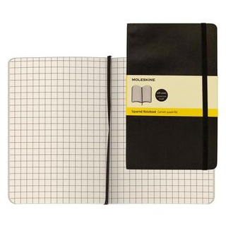 Moleskine Notizbuch Pocket, A6, 96 Blatt, schwarz, Softcover, kariert
