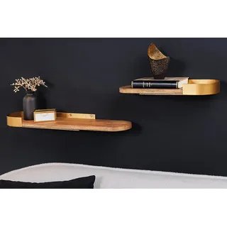 Riess-Ambiente Wandregal 60 cm 2-tlg. gold/braun