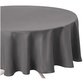 dekoracja domu Tischdecke rund Ø 180 cm Grau