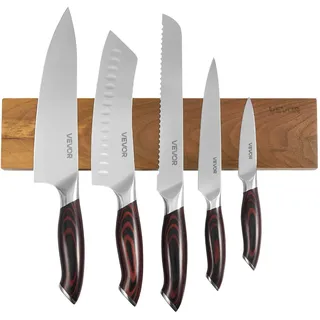 Vevor Messerset 6-tlg. Edelstahl mit ergonomischem Griff Weiß