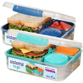 Sistema Bento Mittagessen zum Mitnehmen 1,65L 2er-Pack