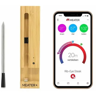 Meater Kochthermometer Meater Grillthermometer MEATER Plus, Bluetooth, APP Nutzung, Spülmaschinen fest