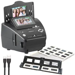 Somikon Scanner: Foto-, Dia- & Negativscanner mit Display, ganz ohne PC, 2850 DPI, 20MP (Fotos digitalisieren, Bildscanner, 3in1)