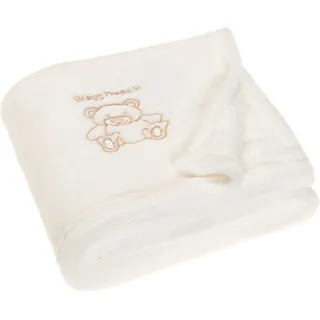 Playshoes Unisex Baby Fleece-Decke Bär 301700, 2 - Natur, 100 x 150 cm/39.4 Inch x 59 Inch
