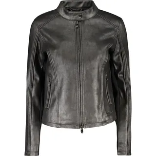 Stylische Damenjacke in Schwarz mit Taschen und Reißverschluss - Schwarz - M