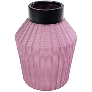 Kare Design Vase Barfly, Pink/Lila Matt, Blumenvase, Dekorationsvase, Gefäß für Blumen, Tischvase, 28cm