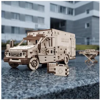 Eco Wood Art 3D Puzzle Krankenwagen EWA Holz 386 Teile)