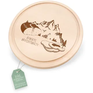 Abenteuernah Frühstücksbrett personalisiert, Vesperbrett mit Namen Holz | Geschenkideen Geschwister, Brotzeitbrett, Wanderutensilien, Grillbrett Papa, Fahrrad, Männergeschenke, Schneidebretter