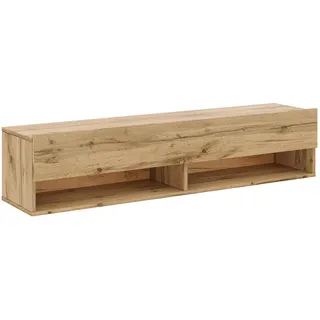 Livetastic Hängelowboard, Eiche Wotan, Holzwerkstoff, 140x31.5x32.5 cm, hängend, Wohnzimmer, Kommoden & Sideboards, Lowboards