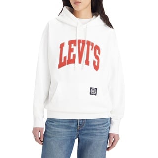 Levi's Damen Graphic Standard Hooded Sweatshirt Hoodie, Collegiate Levis Bright White, XXS