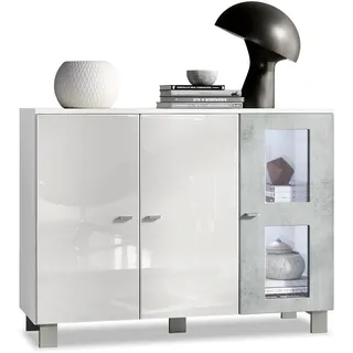 SIDEBOARD Denjo Tür in Beton Oxid Optik